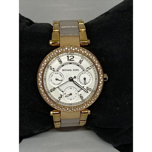 Michael Kors Parker MK5615 Women Stainless Steel Analog Dial Quartz Watch WO717 - Picture 1 of 12